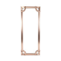 Elegant Rectangular Mirror with Decorative Rose Gold Frame