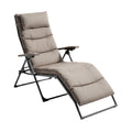 Adjustable Reclining Lounge Chair with Cushioned Fabric and Armrests